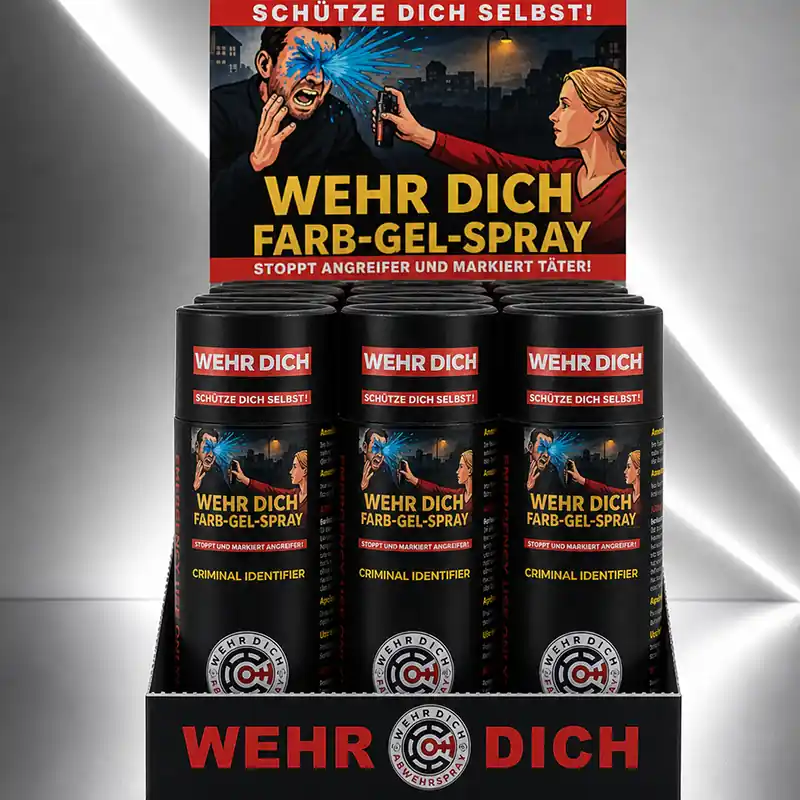 WEHRDICHSPRAY Freundschaftspackung 12x50ml Farb-Gel-Spray Blau